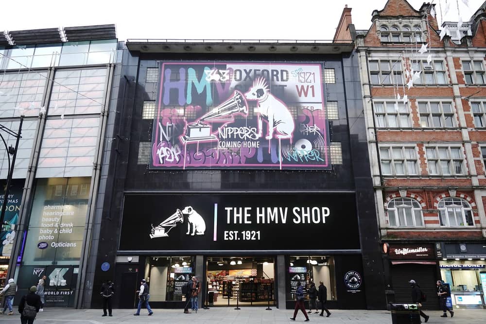 The HMV store on Oxford Street in London