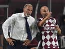 Thorsten Fink with Andres Iniesta during the German coach's spell at Vissel Kobe. Pic: Getty Images