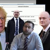 There were astonishing quotes at the Covid Inquiry from (L-R) Boris Johnson, Lee Cain, Simon Case and Dominic Cummings. Picture: PA/Getty/Kim Mogg