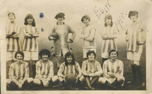 The photo acquired by the National Library of Scotland sent researchers deep into the archives to find out more about the female footballers captured more than 100 years ago. PIC: NLS.