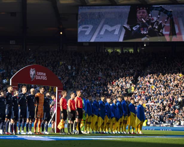 Scotland will take on Ukraine on Wednesday evening at Hampden Park. (Photo by Ross MacDonald / SNS Group)