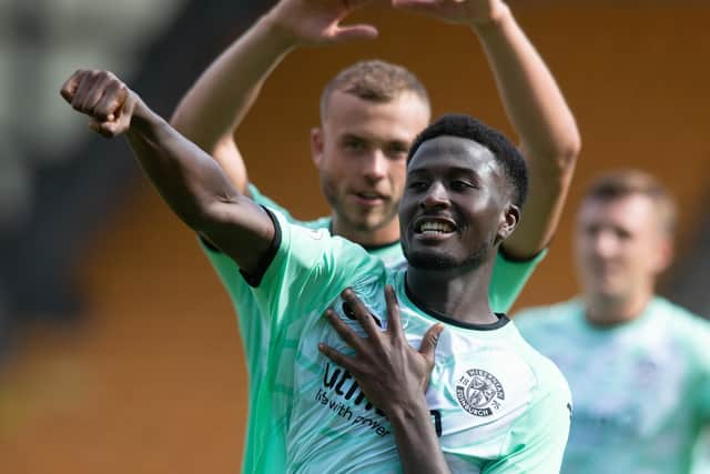 Nohan Kenneh impressed at the base of midfield for Hibs in their opening match