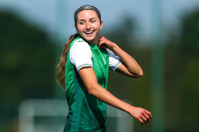 American striker Alexa Coyle is loving life in Edinburgh at Hibernian after her summer switch from Montana University