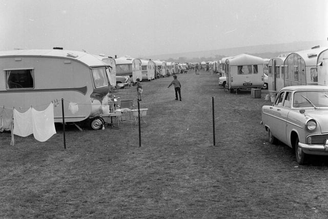 A caravan site at Musselburgh in August 1964.