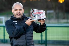 Albion Rovers manager Kevin Harper is awarded the Ladbrokes League Two Manager of the Month award for March, 2019