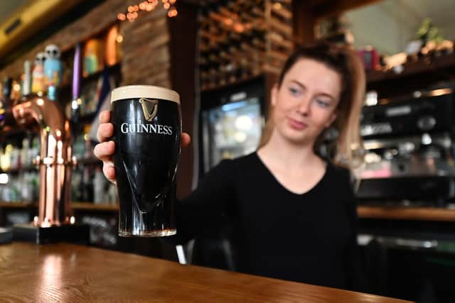 Rachel Rafferty, bartender at the Murrayfield Bar and Kitchen, is ready for a busy weekend and the first Six Nations championship since the pub opened last summer. Picture: John Devlin