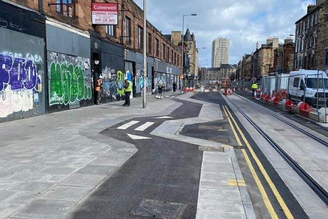 The lack of a detectable kerb between cycle path and pavement in Leith Walk is one of several issues highlighted by blind and partially-sighted people.  
