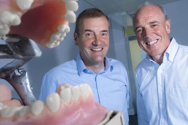 From left: Calcivis CEO Adam Christie and chair John Stark. Picture: Peter Devlin.