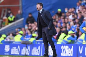Rangers manager Steven Gerrard saw his team come from behind to beat Hibs 2-1 at Ibrox and return to the top of the Premiership table. (Photo by Craig Foy / SNS Group)