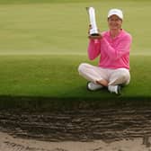 Catriona Matthew after winning the 2009 Ricoh Women's British Open Championship at Royal Lytham St Annes. Picture: Warren Little/Getty Images