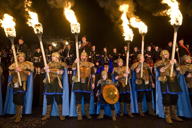 You wouldn't mess with these guys on the Edinburgh Torchlight procession! 
Photo by Ian Georgeson.