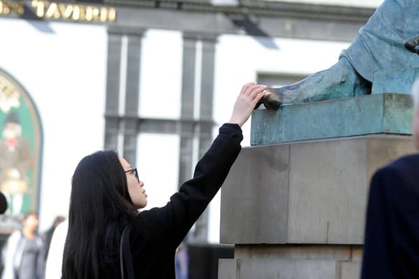 David Hume Statue: Why do people rub the toe of Edinburgh's David Hume statue? 'Lucky toe' ritual, explained (Image credit: Lisa Ferguson/JPIMedia)