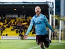 Hearts are looking to add competition for talismanic striker Liam Boyce in the January transfer window. Picture: SNS