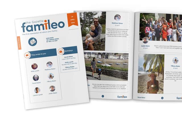Famileo is an app that turns posts into a personalised family newspaper
