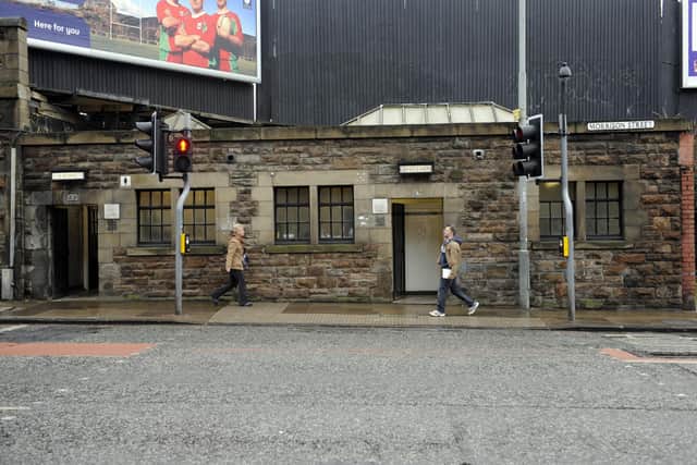 The former public toilets in Edinburgh's Morrison Street - SNP councillor Stuart Dobbin said when the council sold the land to developers there was a condition that they should provide public toilets as part of the development or pay the council to build them elsewhere.  Picture: Greg Macvean.