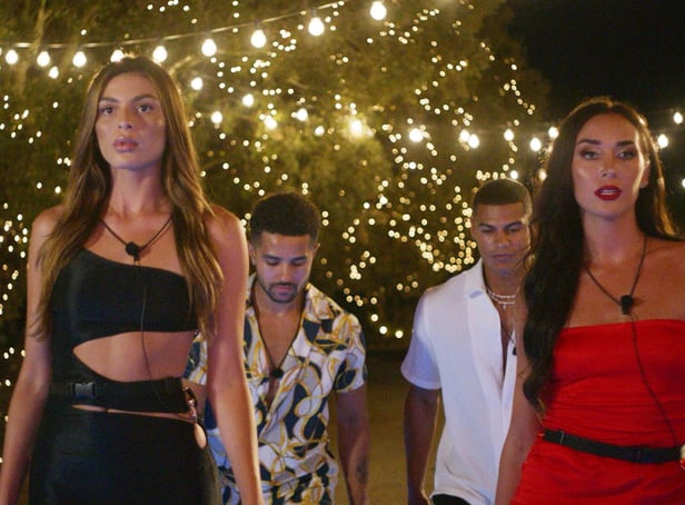 The new bombshells Nathalia, Jamie, Reece and Lacey arrive to stir things up in the Love Island villa (ITV)