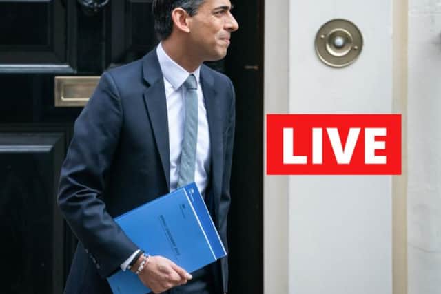 Chancellor of the Exchequer Rishi Sunak leaves 11 Downing Street as he heads to the House of Commons