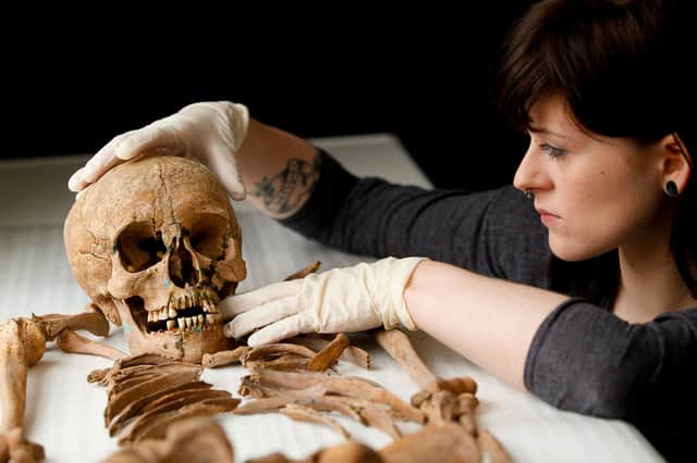 If the dead could talk... a skeleton of an adult woman excavated in Leith (Picture: Scott Louden)