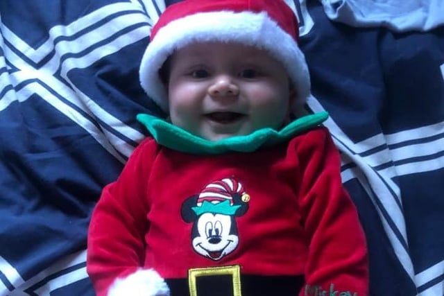 Six month old Jack in a festive outfit. Submitted by Erin Devlin.