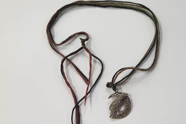 Police Scotland shared this image of a necklace found on the woman recovered from the River Forth.