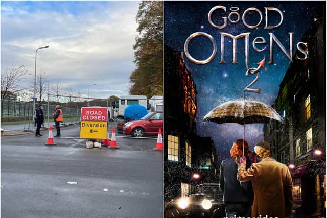 Good Omens: Film crews are spotted in the Capital as Amazon blockbuster staring Michael Sheen and David Tennant filmed in Edinburgh