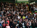 Hearts fans turned out in their numbers at Celtic Park. Picture: Craig Foy / SNS