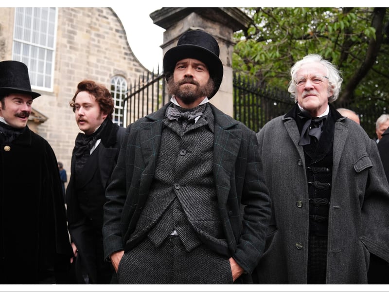 Cast extras on set during the filming of Guillermo del Toro's Frankenstein in Edinburgh. Picture date: Friday September 13, 2024.
