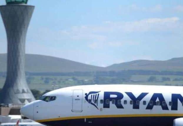 Eight Ryanair aircraft are based at Edinburgh Airport, the only ones in Scotland. Picture: Neil Hanna
