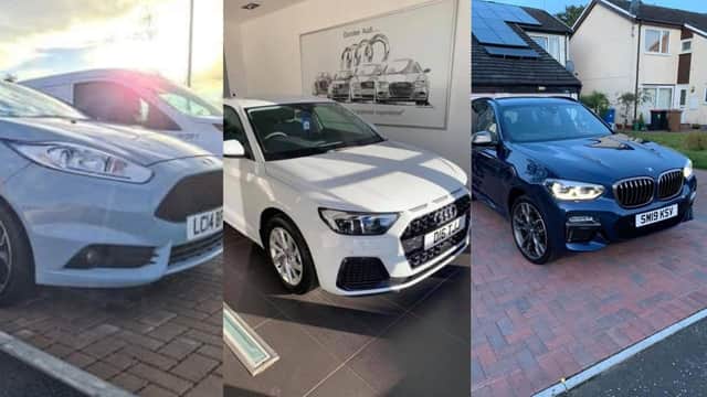 A silver Ford Fiesta (LC14 BFO), white Audi (registration number: D16 TJJ), and a dark blue BMW (RFS 38)  were taken from driveways on Gavins Lee, Tranent at around 4.55am on Sunday, May 9.