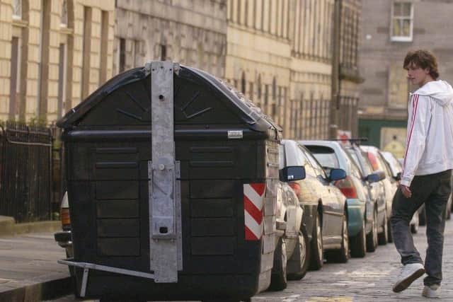Communal street bins in the New Town are proving controversial once more