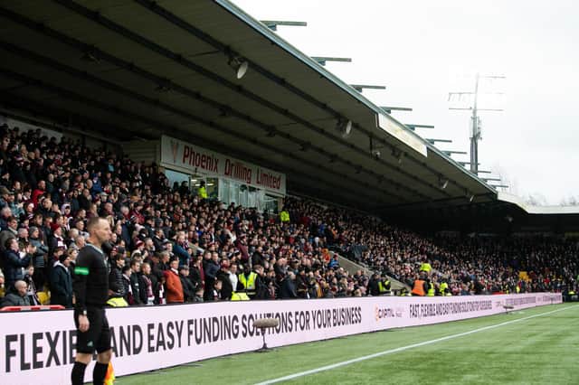 More than 5,000 Hearts fans travelled to the Tony Macaroni Arena. Picture: Ross Parker / SNS