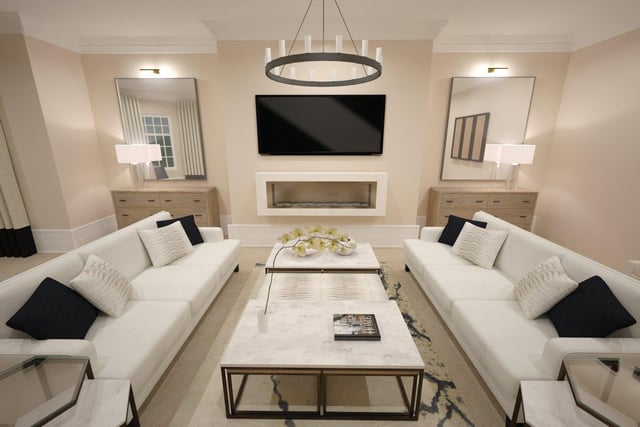 Discussing potential changes to the kitchen living area, Alice Rowen Hall, co-founder of Rowen homes, said: "Incorporating the wood ﬂooring that runs throughout this area, we chose a minimalistic style, with large artwork and a ﬁtted TV unit."