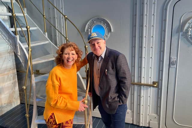 Bonnie Langford gives Edinburgh Evening News Entertainment Editor a tour backstage at Anything Goes