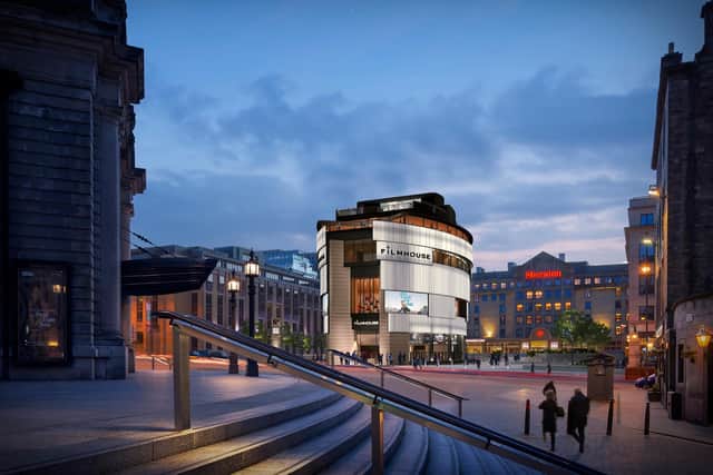 How the new cinema building will look from Cambridge Street, where the Traverse Theatre is based.