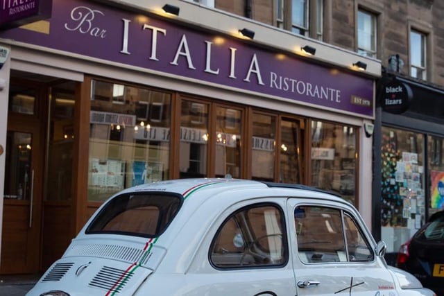 Found in the bustling Lothian Road, Bar Italia is a family-run Italian restaurant serving a range of pizza, pasta seafood, and meat dishes.