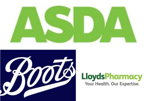 The list include Boots pharmacies, Lloyds pharmacies and more