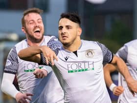 Ryan Shanley celebrates what could turn out to be an extremely valuable goal for Edinburgh City as they seek promotion to League One