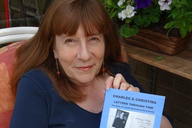 Author Lisa Sibbald with her new book, Charles & Christina - Letters Through Time.