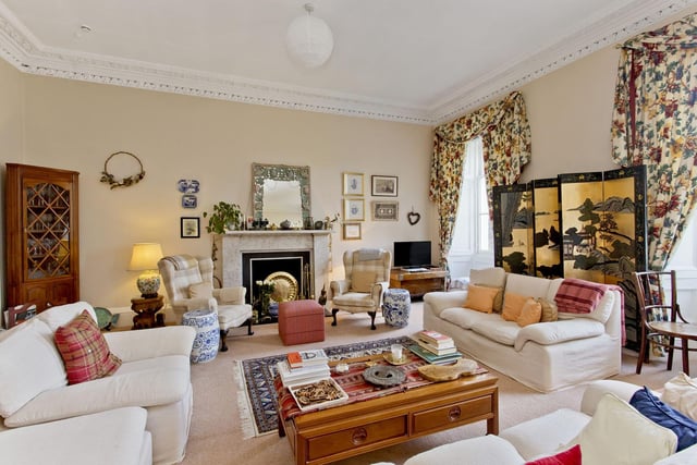 The drawing room boasts grand proportions you would expect of a period property and offers wonderfully flexible floorspace for arrangements of lounge furniture and a seated dining area, if desired.