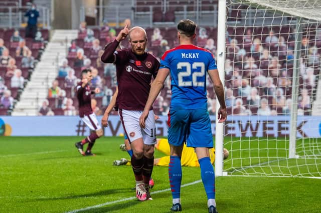 Liam Boyce was on target the last time Hearts and Inverness CT met. Picture: SNS