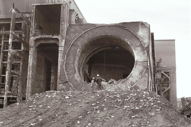 Portobello power station demolition in December 1978.
