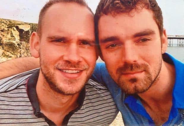 Richard Dyson, left and partner Simon Midgley, who died in the fire.