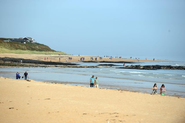 About eight miles from Alnwick, Embleton boasts an enormous sandy beach, a half-mile walk from the village itself.