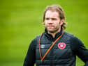 Hearts head coach Robbie Neilson was shown a red card at Ibrox on Saturday. Picture: SNS