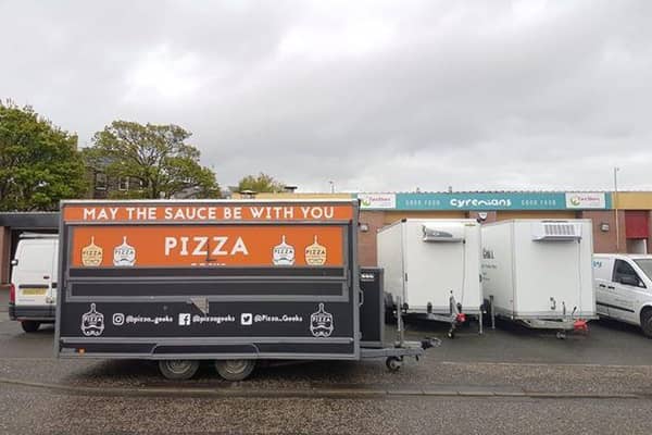 The shop have set up their food truck to ensure social distancing