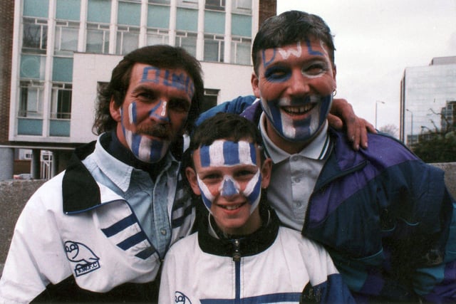 Wednesday fans at Wembley in 1991.