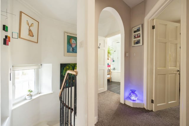 The first floor landing inside this lovely Dalkeith home.