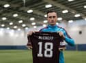 Aaron McEneff is hoping to make his Hearts debut tonight against Ayr United. Pic: Heart of Midlothian FC