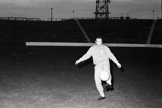Real Madrid's Ferenc Puskas trains at Easter Road on October 6, 1964, the day before his team were beaten 2-0.