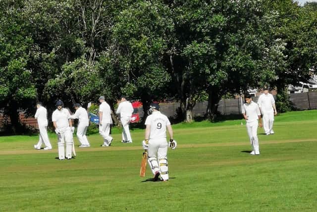 Linlithgow Cricket Club stock photo.
